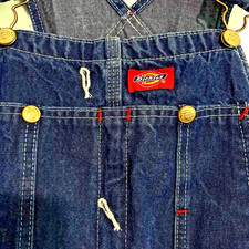 Dickies Denim Bib Overalls Men 36X26 Dark Wash Carpenter Workwear Heavy Duty