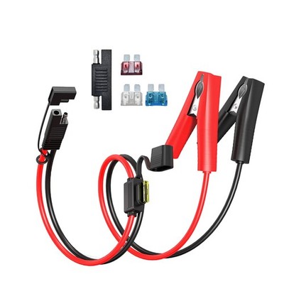 SAE to Alligator Clip 12AWG Connector Quick Disconnect Battery Cable 2ft Long