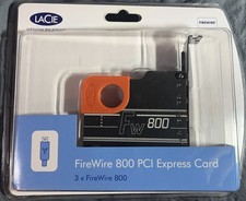 LaCie FW 800 PCI-Express Card 3 ports by Sismo Windows, Linux, Mac, OVP