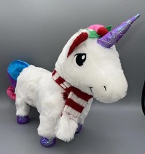 Gemmy Plush Singing Unicorn "Dashing Through Rainbows" Tested  Works, Christmas