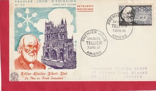 ENVELOPPE 1er JOUR FDC 1956 TELLIER