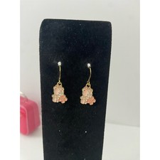 Little pink teddy bear earrings
