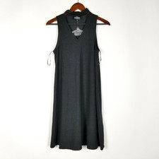 Angie Womens Dress S Black Stretchy Cut Out Keyhole Front Short Sleeve New 2
