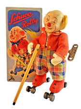 Schuco Rolly 7401 Clown H : 21 cm avec radio. Mouvement et clé - excellent...