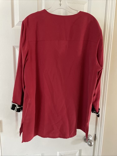 Talbots Women’s Sz PL Gorgeous Red 3 Button Jacket Blazer Coat beautiful - Picture 3 of 3