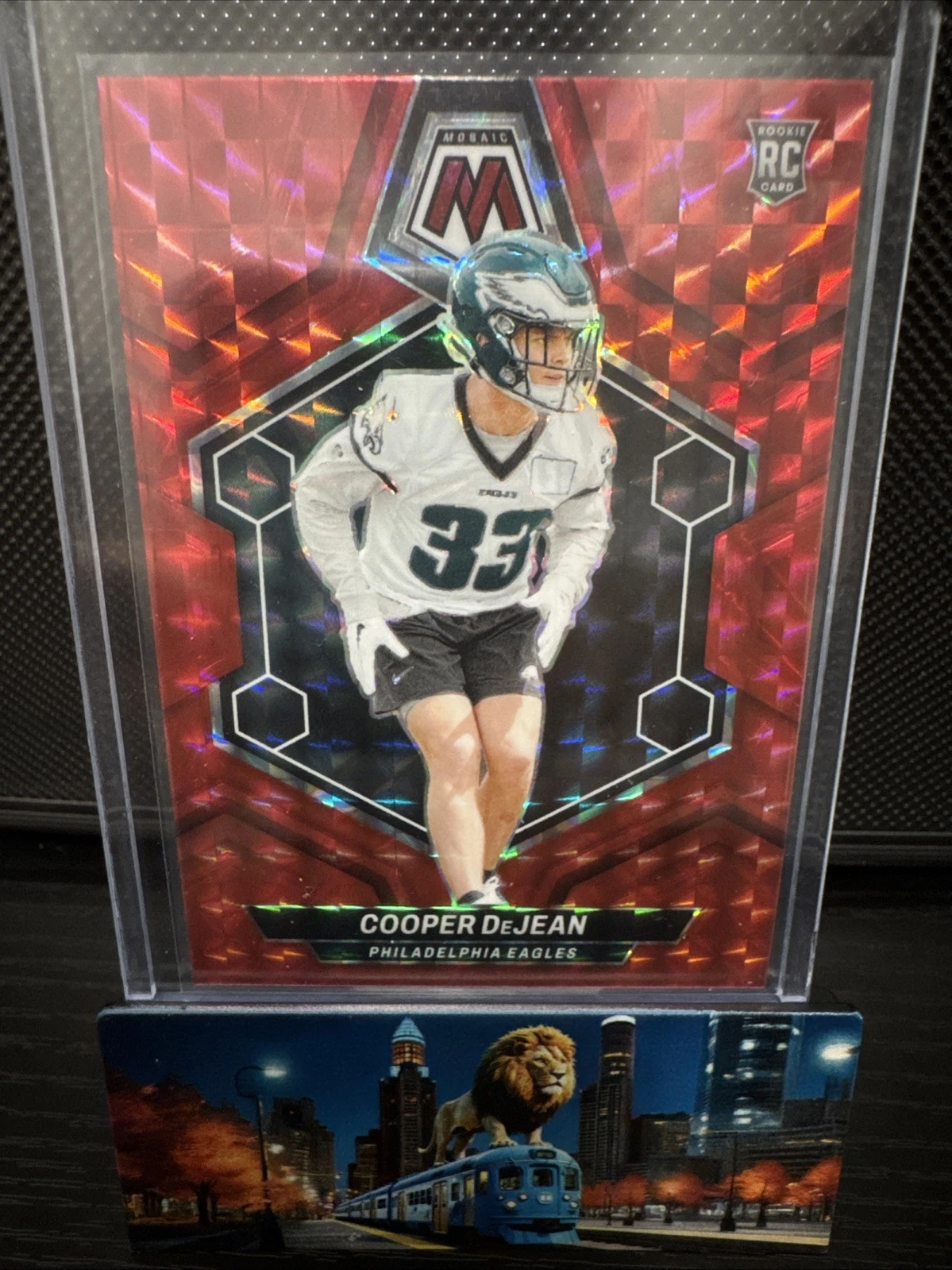 2024 Panini Mosaic - Rookies Cooper DeJean #340 Red Camo Mosaic Prizm (RC)