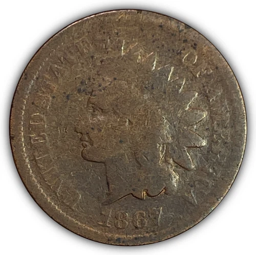 1867 Indian Head Cent Good G Coin #27630