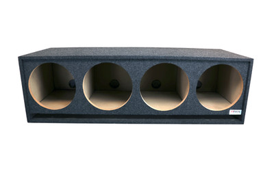 12 in Four Hole Vented Subwoofer Enclosure Precision CNC-Cut, Premium MDF Constr
