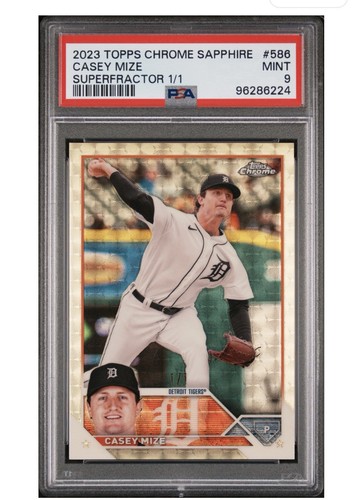 2023 Topps Chrome Sapphire Edition - Casey Mize #586 SuperFractor 1/1 PSA 9