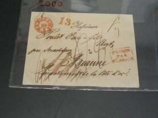 Poland Warsaw folded letter to france 2000