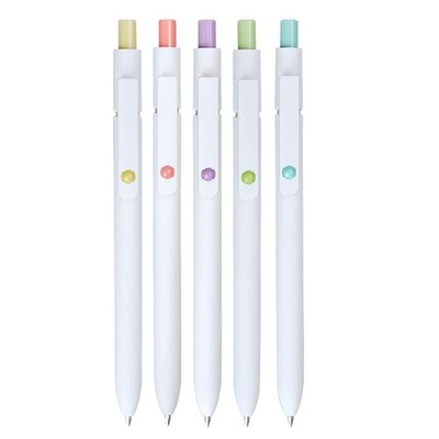 erofa 5 PCS Zennyth Gel Pens Quick Dry Fine Point 1 Count (Pack of 1), White 