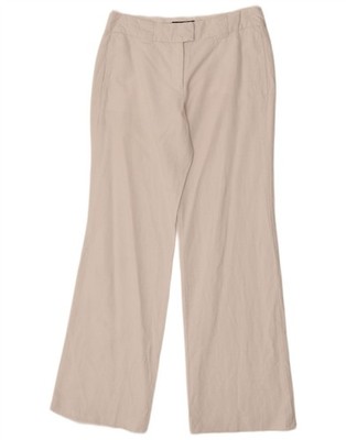 Alberto Aspesi Damen Blau Bootcut Anzug Hose IT 40 Small W27 L31 Weiß AT21