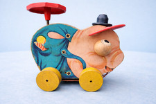 Vintage 1958 Fisher-Price “Pinky Pig” Pull Toy #695