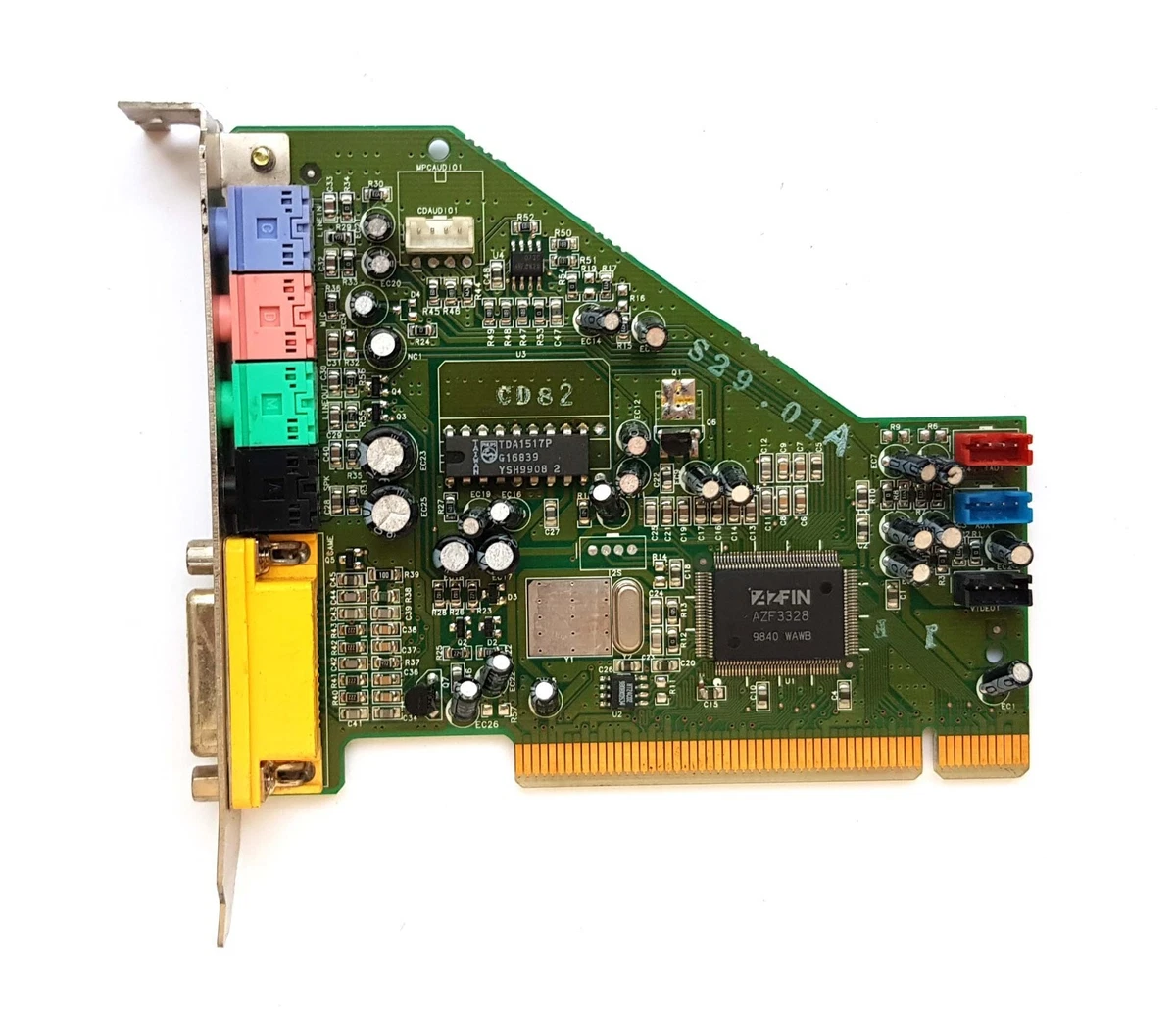Vintage Sound Card Aztech PCI 168 PCI AZFIN AZF3328 Retrogaming.