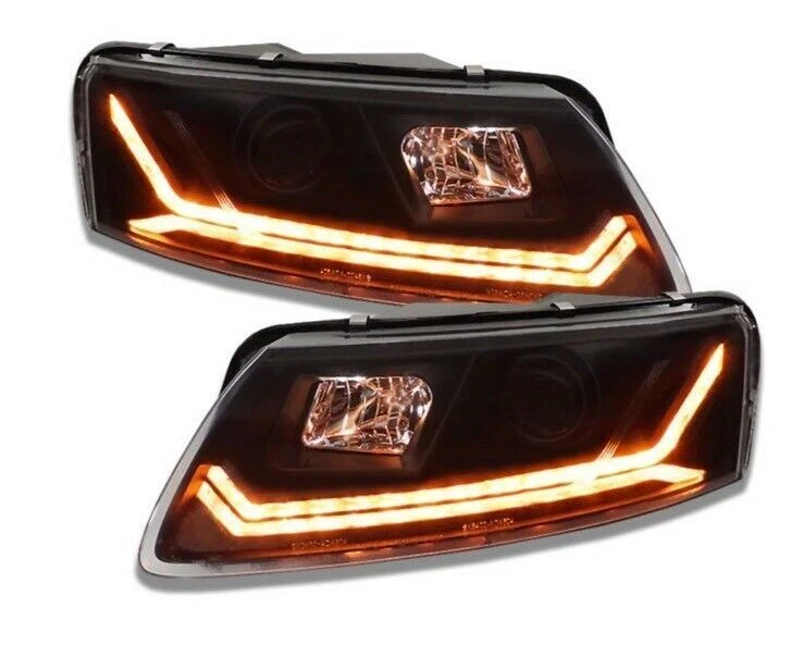 LED Tagfahrlicht Scheinwerfer für Audi A6 C6 (4F) 04-08 schwarz mit dynamischem  - Bild 3 von 4