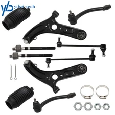 Front Steering Suspension Control Arm Ball Joint Tie Rod Sway Link 10pc Kit Set