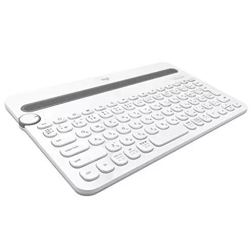 LOGICOOL Bluetooth Multi-Device Keyboard ‎K480WH White for Android iOS  Round Key