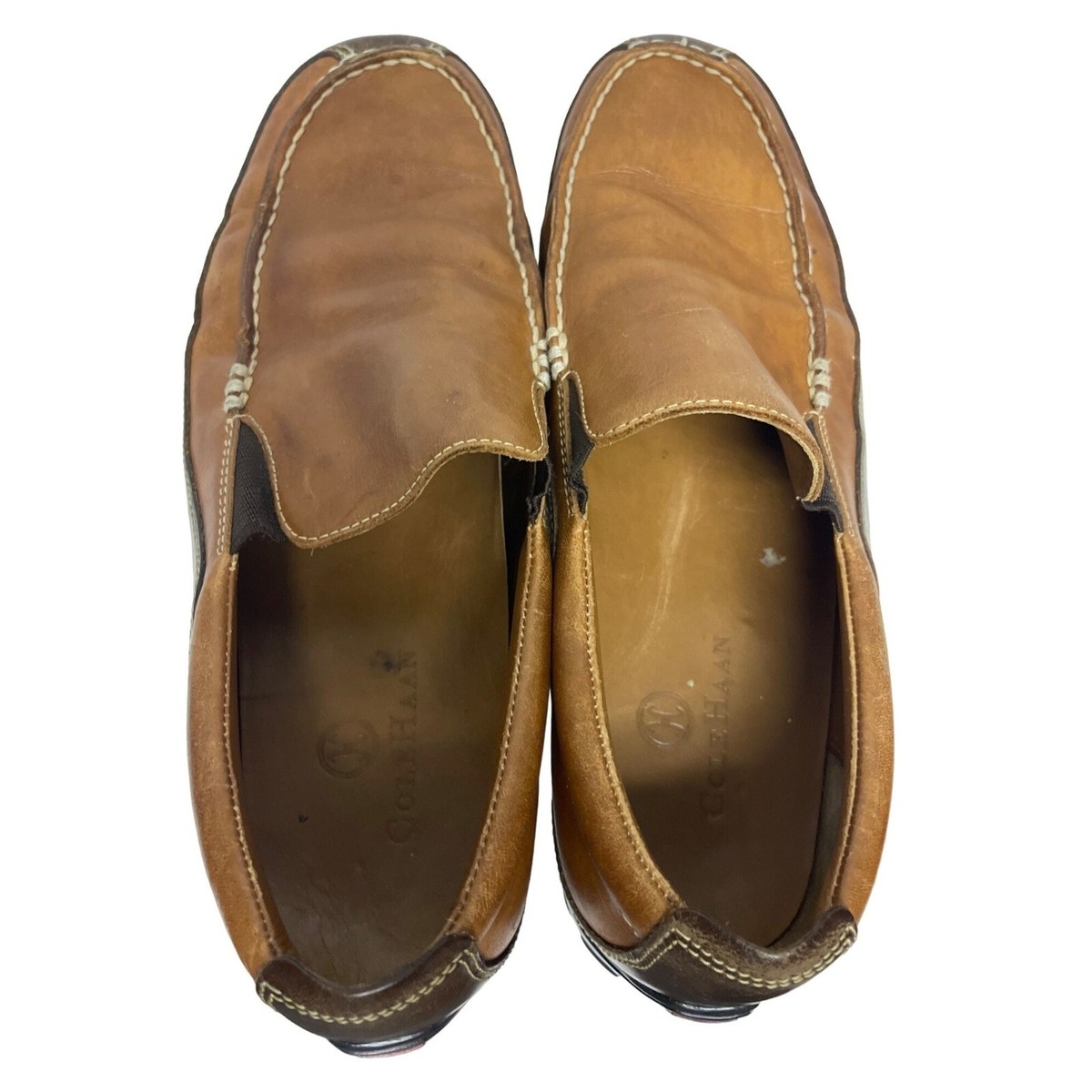 Cole Haan Men\'s Tucker Venetian Chestnut Slip-On Driving Loafers Tan Size 9M Cole Haan Tucker Venetian Loafer Slip On Driving Shoe Tan  main image 2