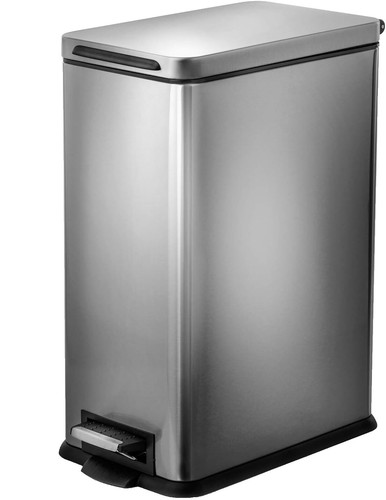 Cestino Spazzatura Yamazaki - Acciaio E Legno, Design Elegante - 10 Litri, Nero/noce - Foto 6