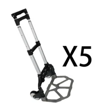 5pcs Foldable Aluminium Folding Luggage Cart And Hand Truck Trolley Wheel 176lbs