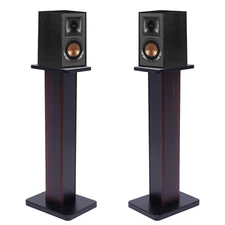 Black Walnut 28" Inch Bookshelf Speaker Stands Surround Sound Home Theater Pair