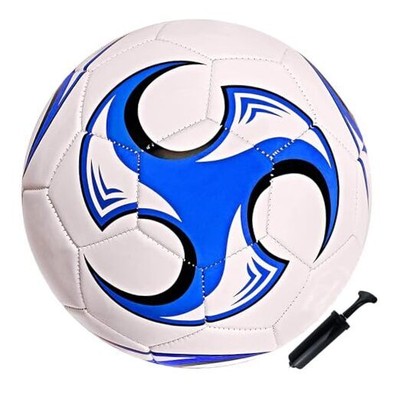 Soccer Ball,4,5 with Pump Needle Anti-Explosion Design Indoor Blue Size 3