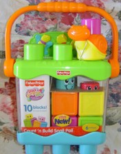 Fisher Price COUNT BUILD SNAIL PAIL Baby's Blocks