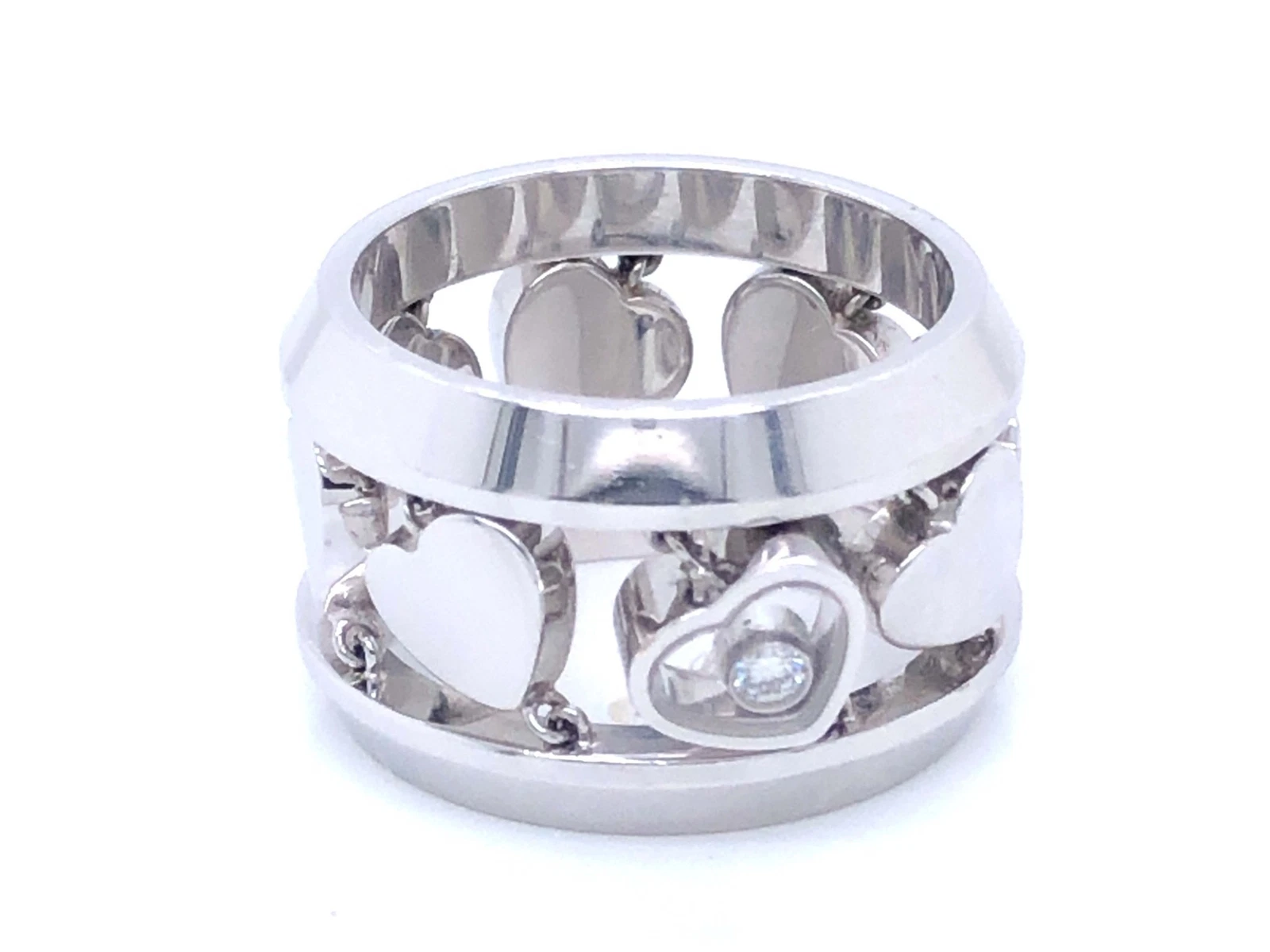 Chopard — Chopard Happy Diamond Heart Ring in 18k White Gold