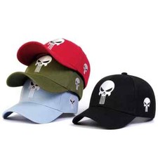 Unisex Skull Head Embroidery Baseball Caps Spring Autumn Outdoor Adjustable