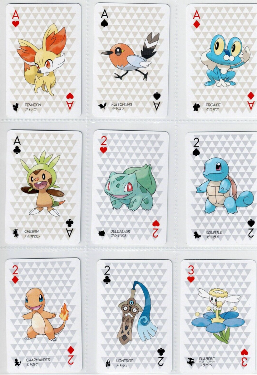 POKEMON POKER XY 2013 Playing Cards Set 54/54 Charizard Blastoise
