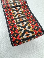 Vintage 70s 80s Wide Woven Retro Hippie SLR Camera Neck Strap