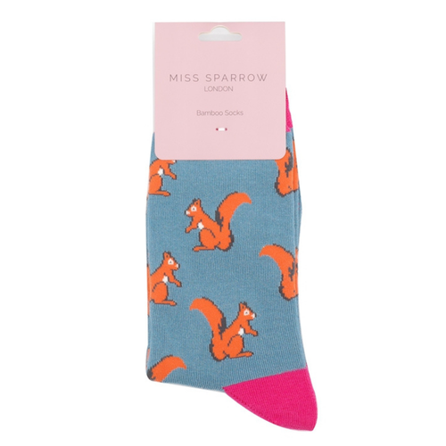 Miss Sparrow Socks Woodland Collection Bamboo Blend Badger Fox Owl Squirrel - Picture 32 of 47