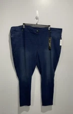 DG2 by Diane Gilman women’s size 5XT Stretch Jeggings  dark blue denim look