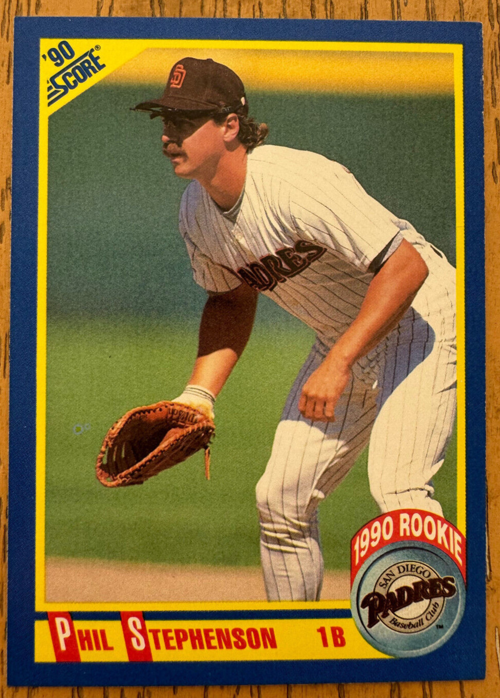 Phil Stephenson Score 1990 Rookie Trading Card San Diego Padres MLB #642 Vtg 90s