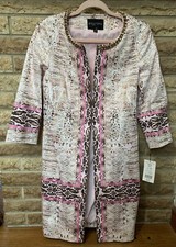 Women’s Pink Trench Coat Etcetera Size 6 Nwts Msrp $495.00
