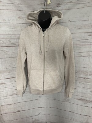 H&M Basic Women's Full Zip Hoodie Beige Size XS