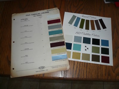 1962 Cadillac DuPont Duco 1971 Factory Color Chip Paint Samples - Vintage - Two