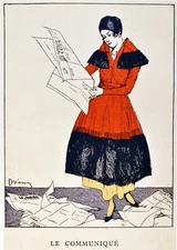 Decor Poster.Interior design Art Nouveau.Deco fashion woman.Red.6280