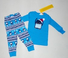 NWT Gymboree Baby Boys Blue Penguin PJs Pajamas Gymmies 12-18 Months NEW