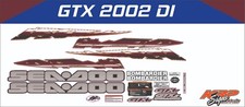 SEADOO GTX 2002 DI Graphics / Decal / Sticker Kit CUSTOM BURGANDY
