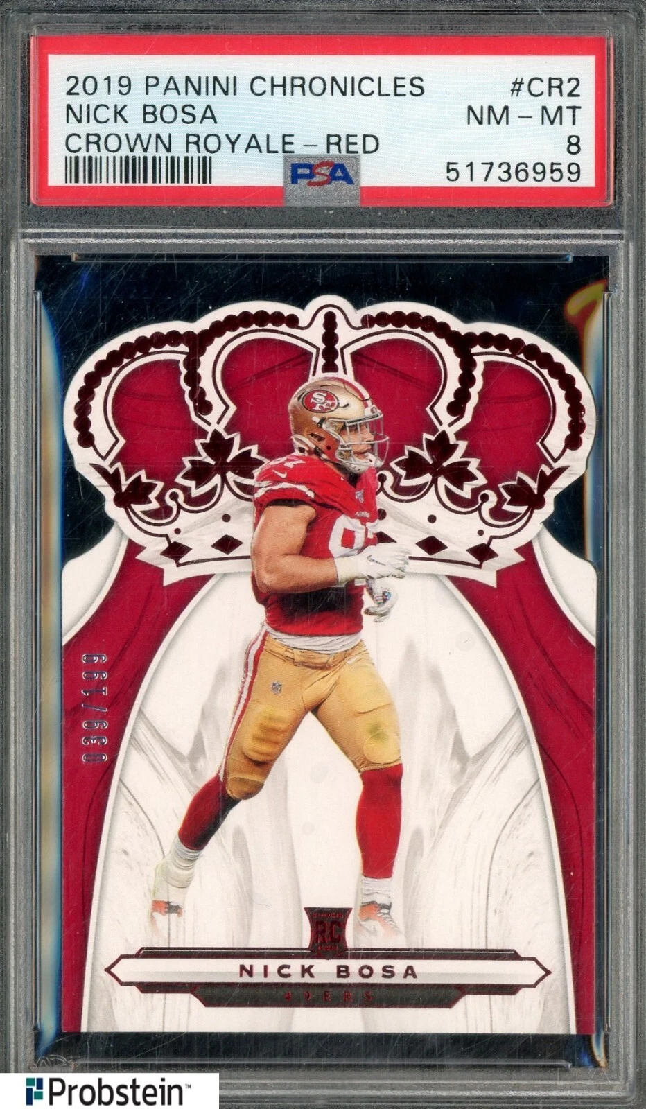 Nick Bosa Panini Chronicles Crown Royale #CR2 Red