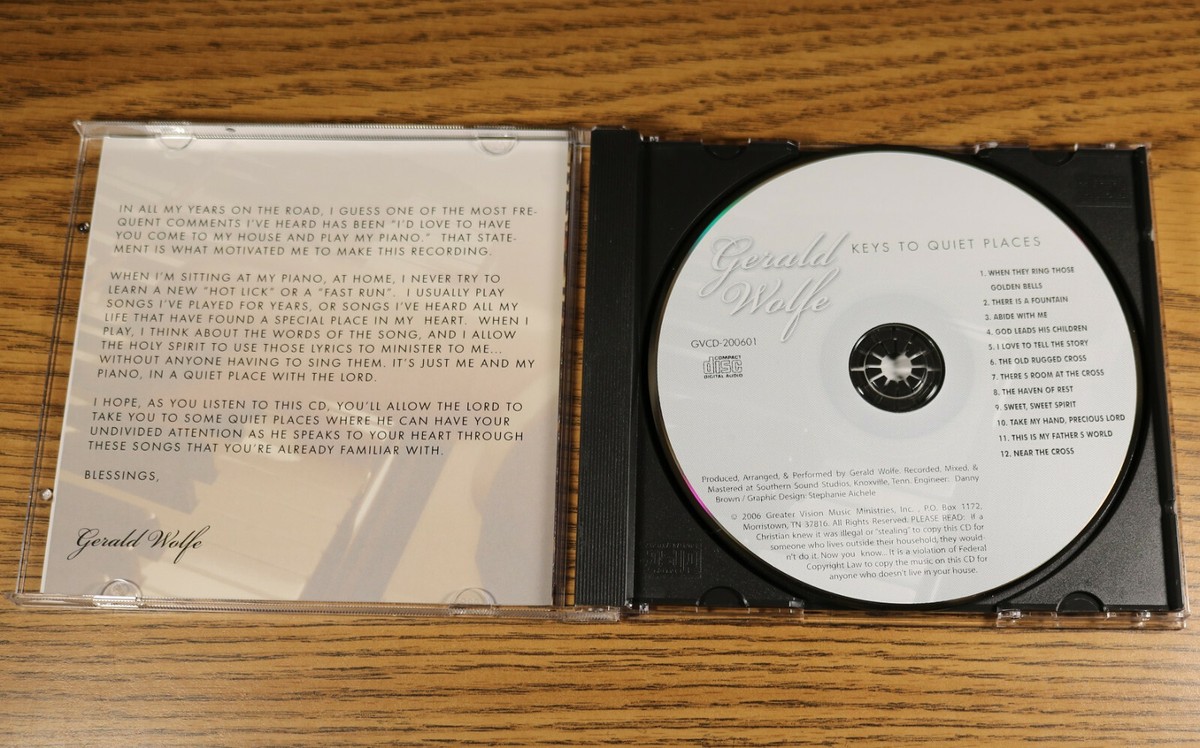 Used CD - GERALD WOLFE Keys To Quiet Places 2006 Greater Vision | eBay