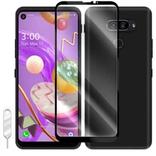 [Black Frame] Screen Protector Dustproof Soft Case for Verizon LG Q70 LM-Q620V