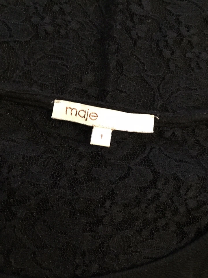 Tres beau haut noir dos dentelle Maje 36 tbe - Photo 4/4