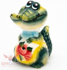 Crocodile Gena Alligator Gzhel porcelain figu...