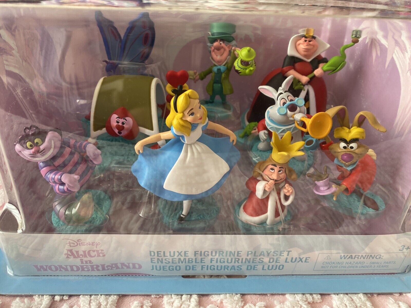 Disney Alice In Wonderland Deluxe Figurine 9 piece Play Toy Set for sale  online