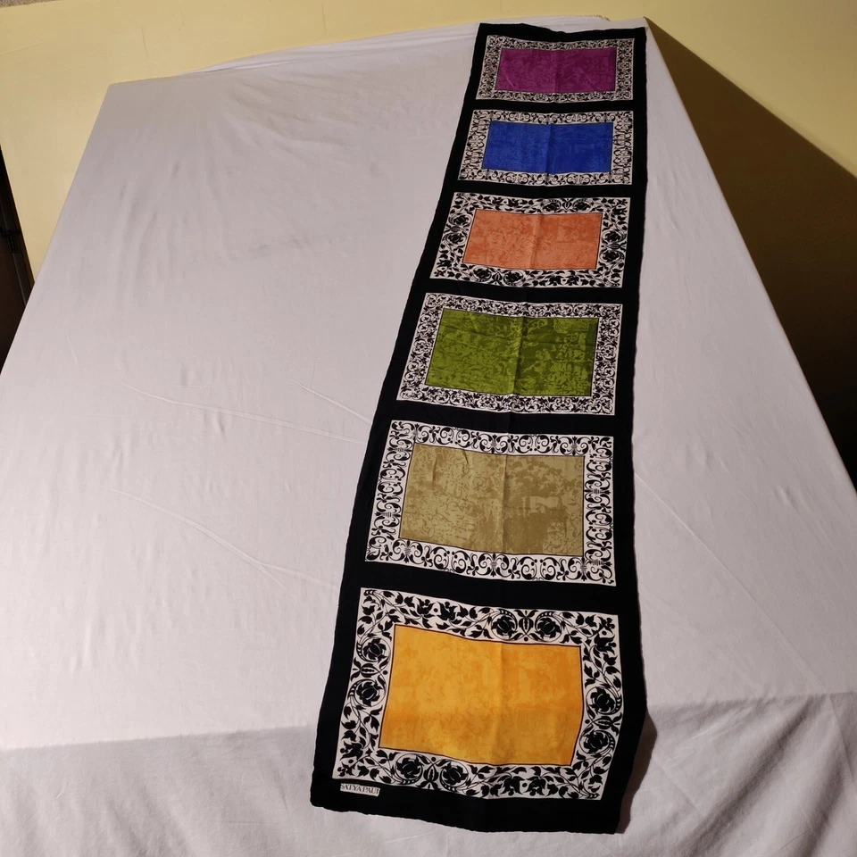 Satya Paul Pour Femme corredor de seda / cachecol aprox 14,5" x 67" - Imperfeito - Imagem 2 de 4