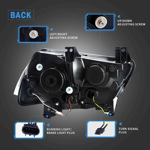 VLAND LED Projector Headlights For 2011-2014 Dodge Charger Front Lamps w/LED DRL - Picture 5 of 13