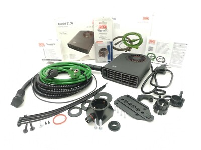 DEFA Termini 2100W Car Interior Fan Heater Set 430061 + 460939 2,5m + 2m Cables 