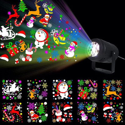 16 Patterns Christmas Laser Projector Lights Projection Lamp Kdis Bedroom Decor
